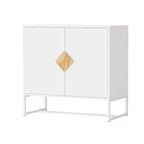 MDF square shape handle 2 doors sideboard