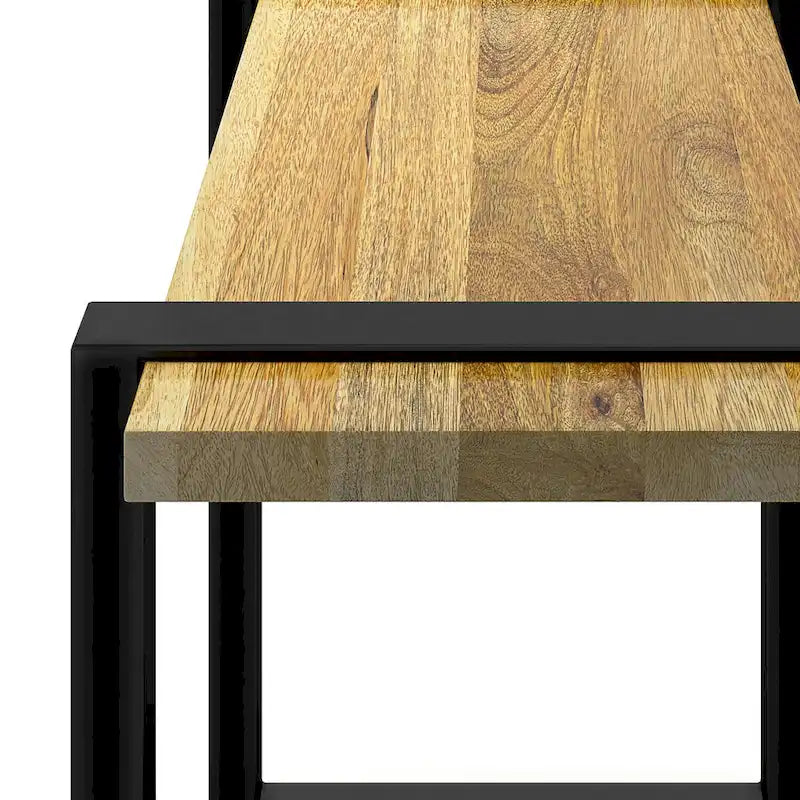 WYNDENHALL Marta SOLID MANGO WOOD 42 inch Wide Industrial Contemporary Bench in Natural - 42 Inches wide