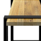 WYNDENHALL Marta SOLID MANGO WOOD 42 inch Wide Industrial Contemporary Bench in Natural - 42 Inches wide