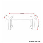 WYNDENHALL Marta SOLID MANGO WOOD 42 inch Wide Industrial Contemporary Bench in Natural - 42 Inches wide