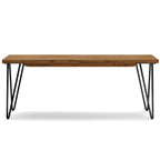 WYNDENHALL Emanuel SOLID MANGO WOOD 42 inch Wide Industrial Contemporary Bench in Natural - 12.8 d x 42.3 w x 16.7 h