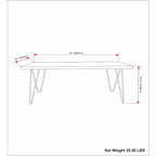 WYNDENHALL Emanuel SOLID MANGO WOOD 42 inch Wide Industrial Contemporary Bench in Natural - 12.8 d x 42.3 w x 16.7 h