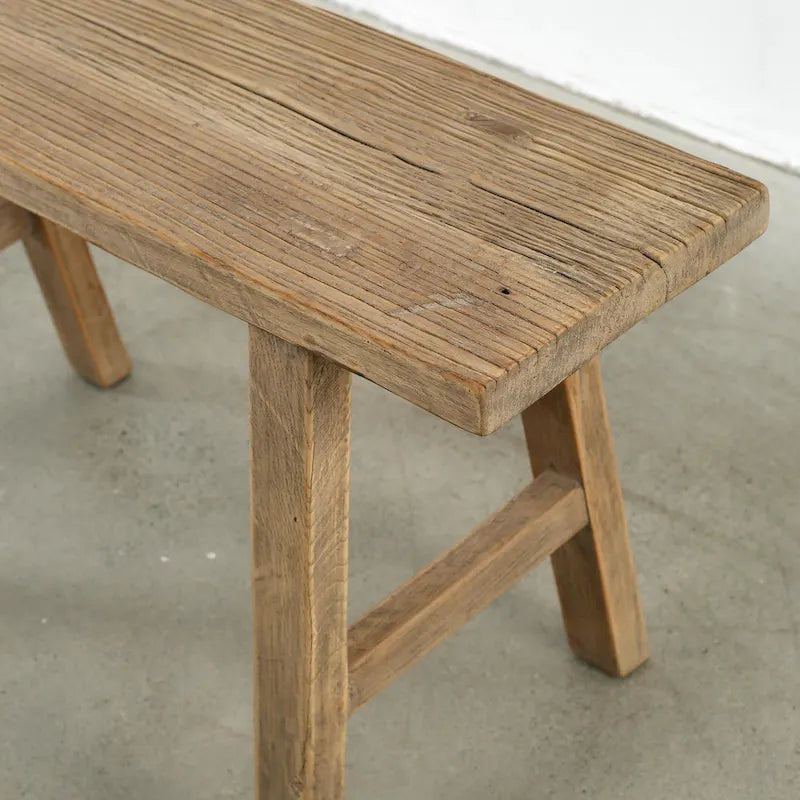 Artissance 35 Long 10 Wide Elmwood Bench, Natural Wood - 8' x 11'