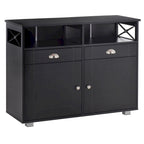 HOMCOM Sideboard Buffet Storage Cabinet Server Console Table with Drawers for Living Room, Dining Room