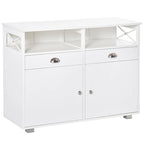 HOMCOM Sideboard Buffet Storage Cabinet Server Console Table with Drawers for Living Room, Dining Room