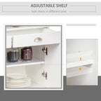 HOMCOM Sideboard Buffet Storage Cabinet Server Console Table with Drawers for Living Room, Dining Room