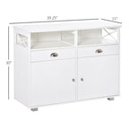 HOMCOM Sideboard Buffet Storage Cabinet Server Console Table with Drawers for Living Room, Dining Room