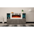 Komi WH03 63-inch Modern Electric Fireplace Sideboard