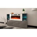 Komi WH03 63-inch Modern Electric Fireplace Sideboard