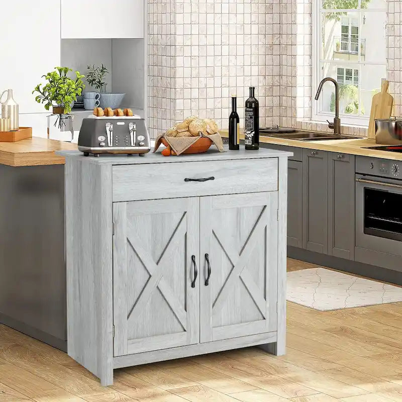 AVAWING Kitchen Sideboard Buffet Cabinet Entryway Cupboard Server