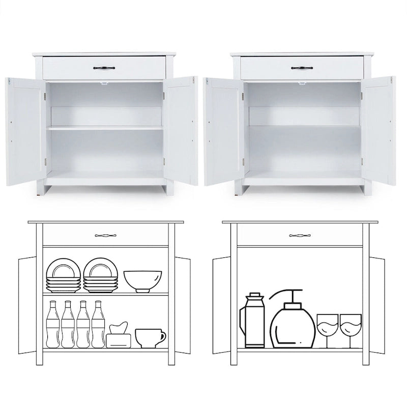 AVAWING Kitchen Sideboard Buffet Cabinet Entryway Cupboard Server
