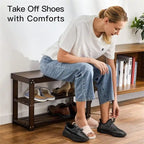 3 Tier Sturdy Shoe Bench - 11D x 27.5W x 17.5H
