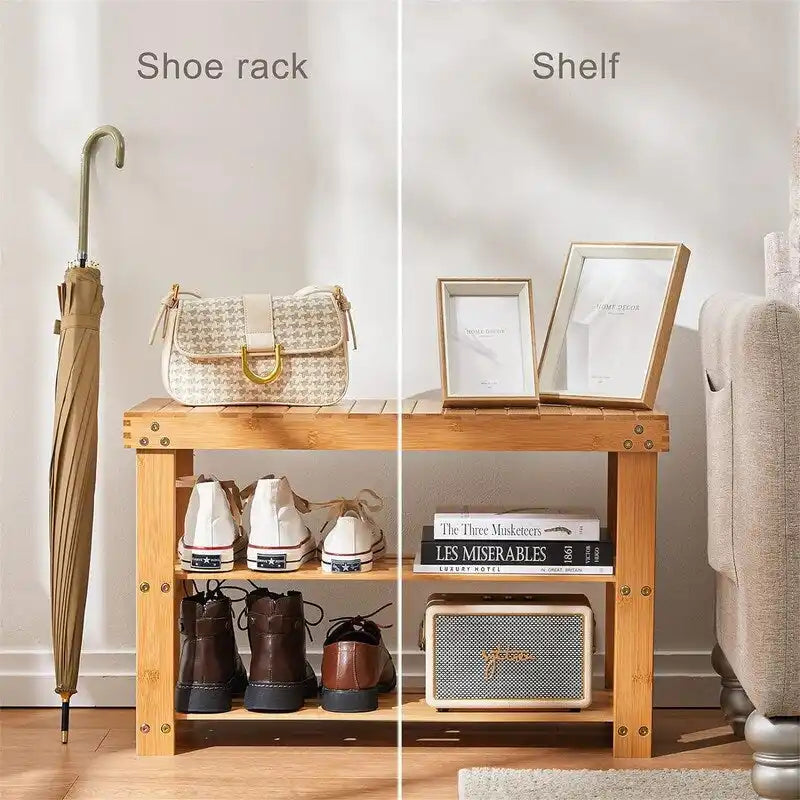 3 Tier Sturdy Shoe Bench - 11D x 27.5W x 17.5H