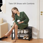 3 Tier Sturdy Shoe Bench - 11D x 27.5W x 17.5H