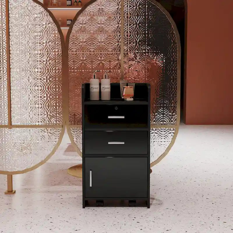 Locking Beauty Salon Storage Cabinet