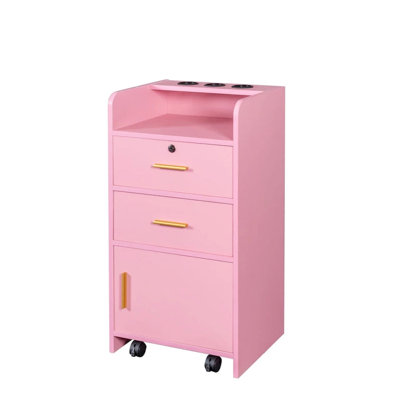 Locking Beauty Salon Storage Cabinet