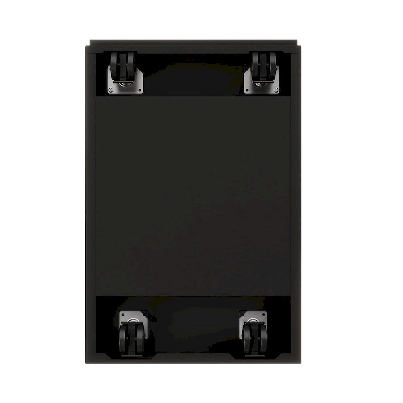 Hirsh 23 D Arch Pull Handle Mobile Pedestal 3-Drawer File Cabinet, Black