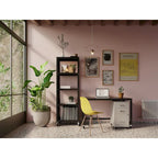 Space Solutions 18 Deep 3 Drawer Mobile Metal Cabinet, Arctic Silver