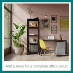 Space Solutions 18 Deep 3 Drawer Mobile Metal Cabinet, Arctic Silver