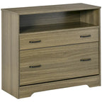 Vinsetto Lateral File Cabinet with Shelf, Office Storage Cabinet with 2 Drawers, Fits Letter Sized Papers