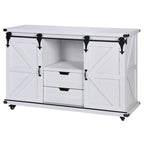 StyleCraft Presley 2 Door Cabinet with Open Center in Distressed White