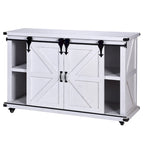 StyleCraft Presley 2 Door Cabinet with Open Center in Distressed White