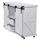 StyleCraft Presley 2 Door Cabinet with Open Center in Distressed White