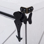 StyleCraft Presley 2 Door Cabinet with Open Center in Distressed White