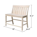 Ava Tall Bench - 24 Seat Height