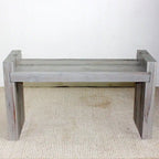 Haussmann? Teak Block Bench 36 x 12.5 x 20.5 inch High KD Grey Oil - 36 x 12.5 x 20.5