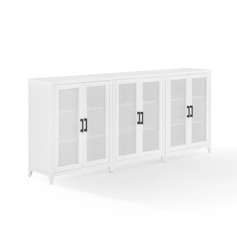Crosley Milo 3Pc Media Storage Cabinet Set