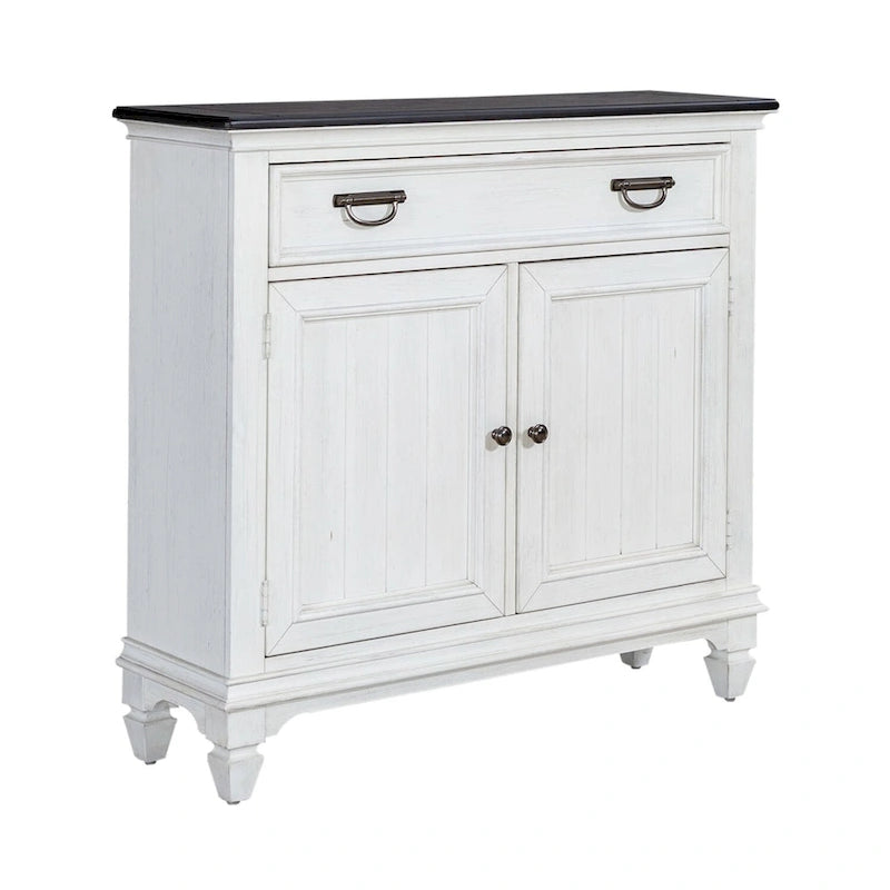 Allyson Park Wirebrushed White Charcoal 42 Inch Accent Hall Console