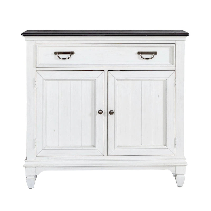 Allyson Park Wirebrushed White Charcoal 42 Inch Accent Hall Console