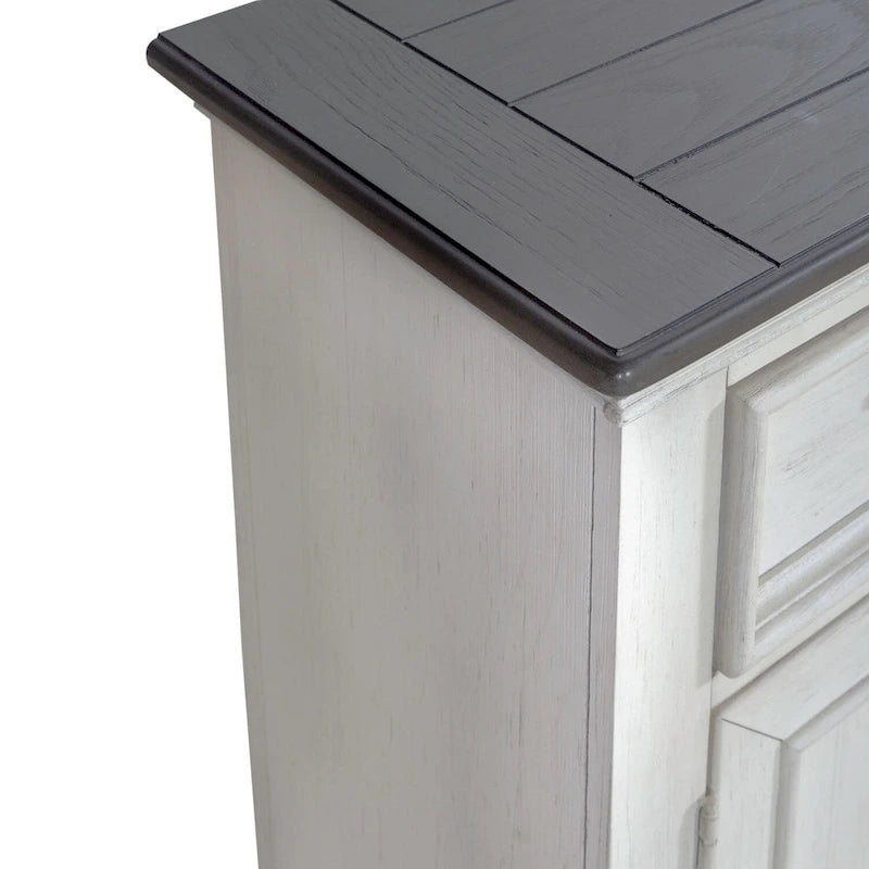 Allyson Park Wirebrushed White Charcoal 42 Inch Accent Hall Console