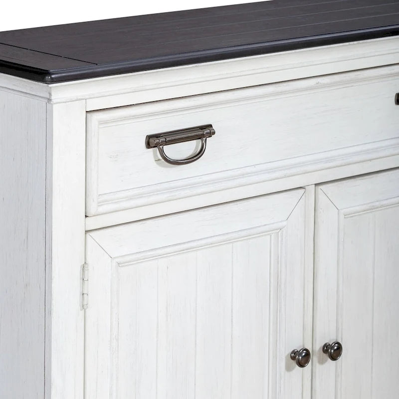 Allyson Park Wirebrushed White Charcoal 42 Inch Accent Hall Console