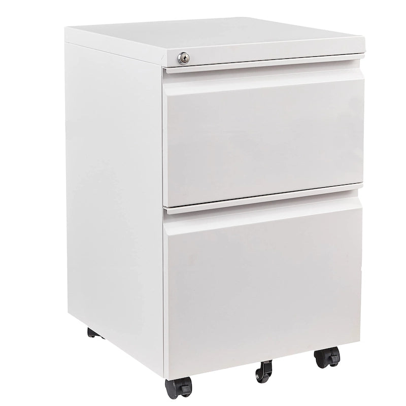 2 Drawer Mobile File Cabinet Under Desk Storage Drawers File Cabinets