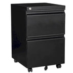 2 Drawer Mobile File Cabinet Under Desk Storage Drawers File Cabinets
