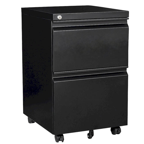 2 Drawer Mobile File Cabinet Under Desk Storage Drawers File Cabinets