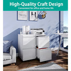 2 Drawer Mobile File Cabinet Under Desk Storage Drawers File Cabinets