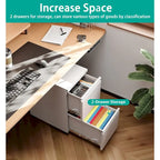 2 Drawer Mobile File Cabinet Under Desk Storage Drawers File Cabinets