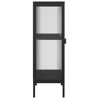 vidaXL Sideboard Black 15.7x13.8x41.3 Glass and Steel - 15.7 x 13.8 x 41.3