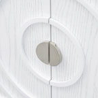 Retro Sideboarddoor with Circular Groove Design Round Metal Door Handle - N/A
