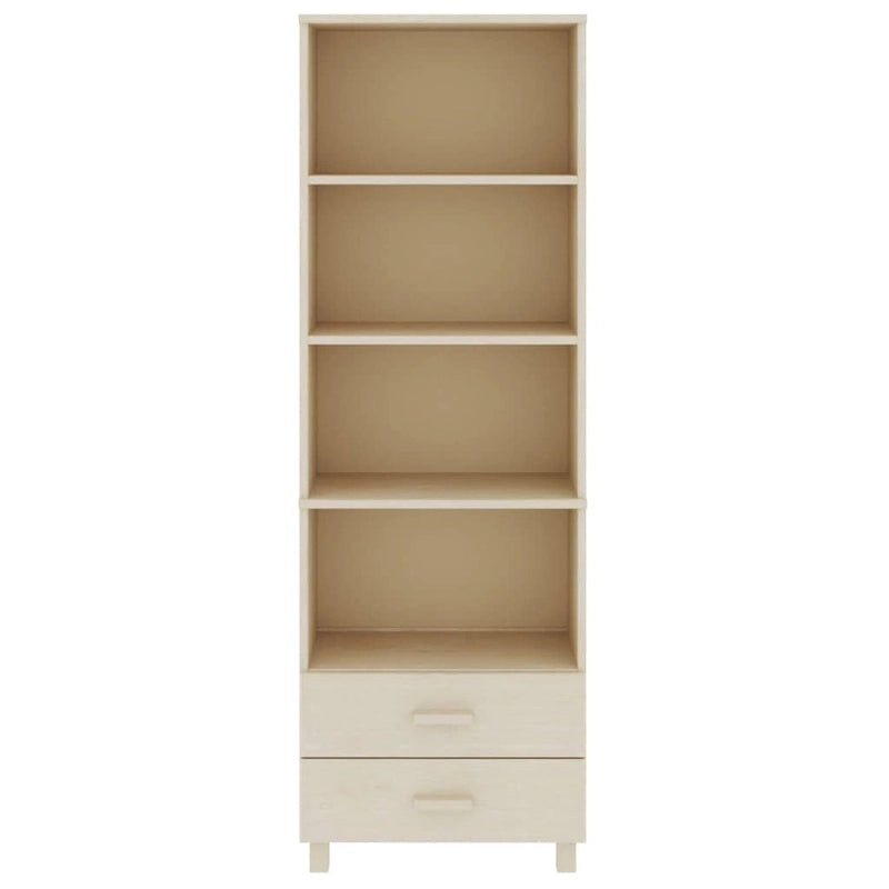vidaXL Cabinet Bookshelf Entryway Cabinet with Storage HAMAR Solid Wood Pine - 23.6x13.8x70.9