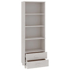 vidaXL Cabinet Bookshelf Entryway Cabinet with Storage HAMAR Solid Wood Pine - 23.6x13.8x70.9