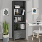 vidaXL Cabinet Bookshelf Entryway Cabinet with Storage HAMAR Solid Wood Pine - 23.6x13.8x70.9