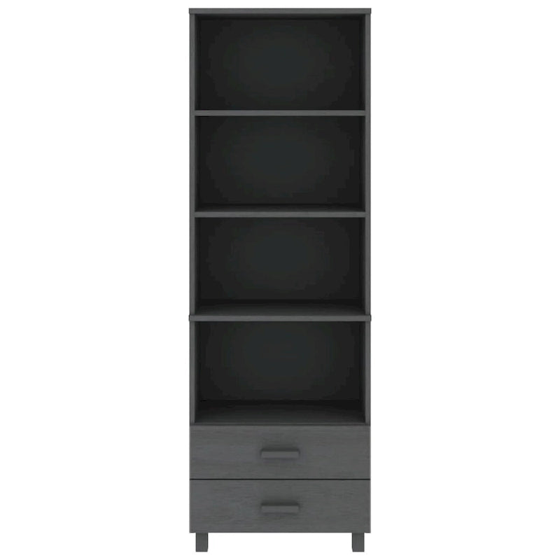 vidaXL Cabinet Bookshelf Entryway Cabinet with Storage HAMAR Solid Wood Pine - 23.6x13.8x70.9
