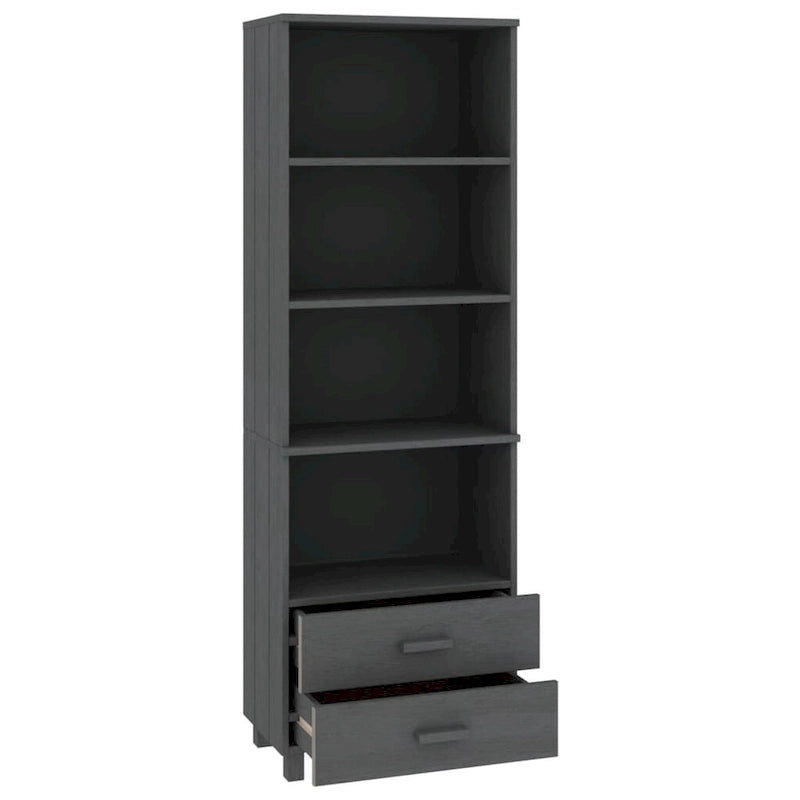vidaXL Cabinet Bookshelf Entryway Cabinet with Storage HAMAR Solid Wood Pine - 23.6x13.8x70.9