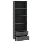 vidaXL Cabinet Bookshelf Entryway Cabinet with Storage HAMAR Solid Wood Pine - 23.6x13.8x70.9