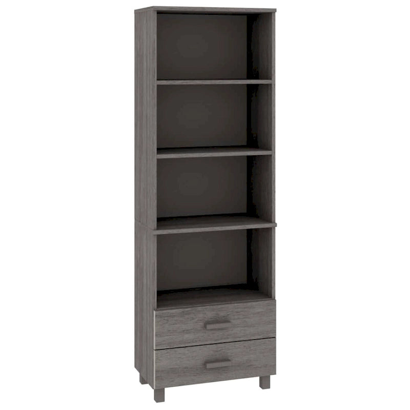 vidaXL Cabinet Bookshelf Entryway Cabinet with Storage HAMAR Solid Wood Pine - 23.6x13.8x70.9