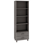 vidaXL Cabinet Bookshelf Entryway Cabinet with Storage HAMAR Solid Wood Pine - 23.6x13.8x70.9